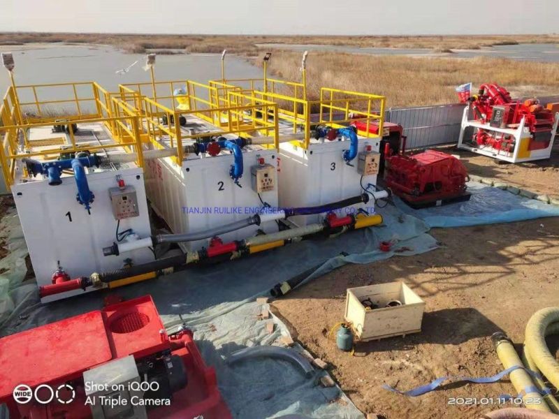 Integration Mud Recycling System with Mixer Agitator Tank 220gpm