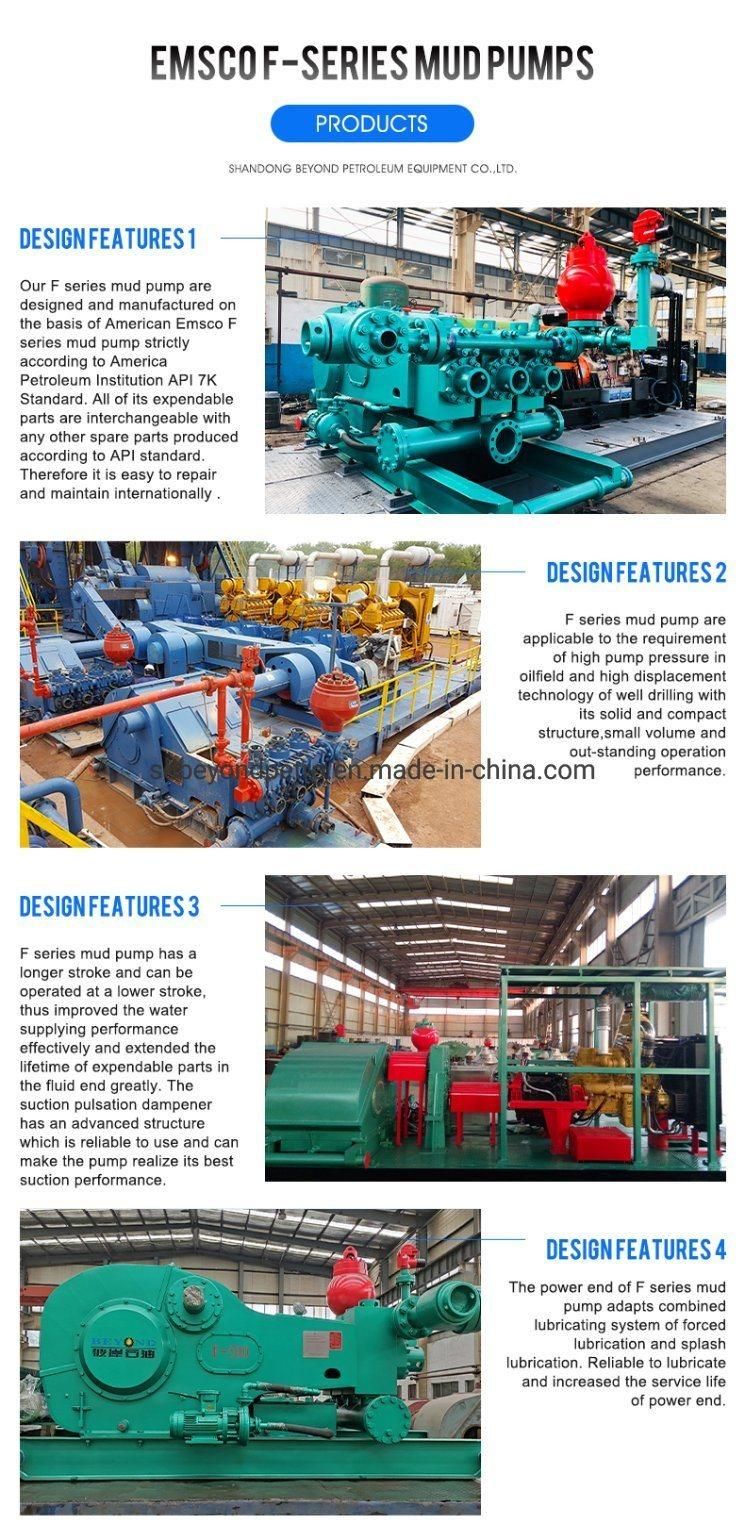 Drilling Mud Pump 3nb-350 3nb-500 Triplex Single-Acting Reciprocating Piston Mud Pump