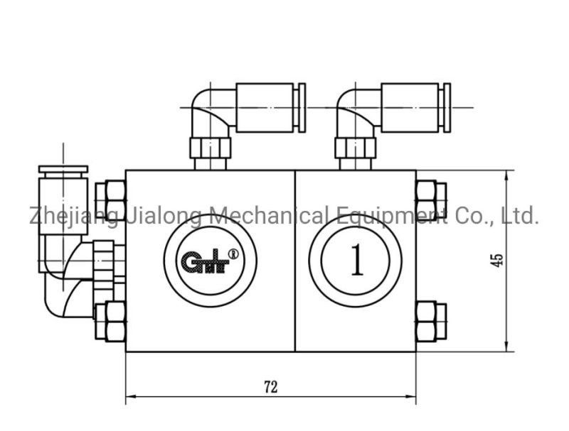 Aluminium Pneumatic Control Block 1-8 Compartment