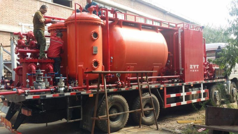 5000psi 35MPa Self Circulating Flushing Well Truck Mobile Pump Unit Truck Flushing Well Truck High Pressure Pump Unit for Oil Well