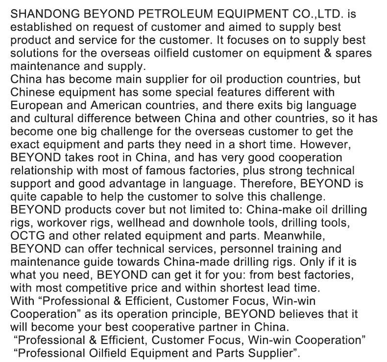 API Beyond Oil Petroleum Equipment Drilling Double RAM Bop Blowout Preventer for Drilling Rig