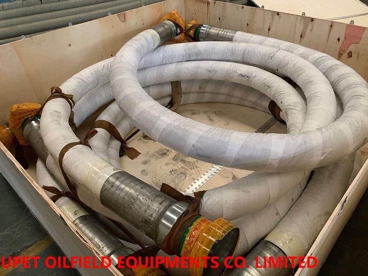 High Pressure Vibrating Hose Pipe (Mud manifold) , 35MPa, Dia. - 3", Length- 5m, Connection-3", Both End Female Hammer Connection