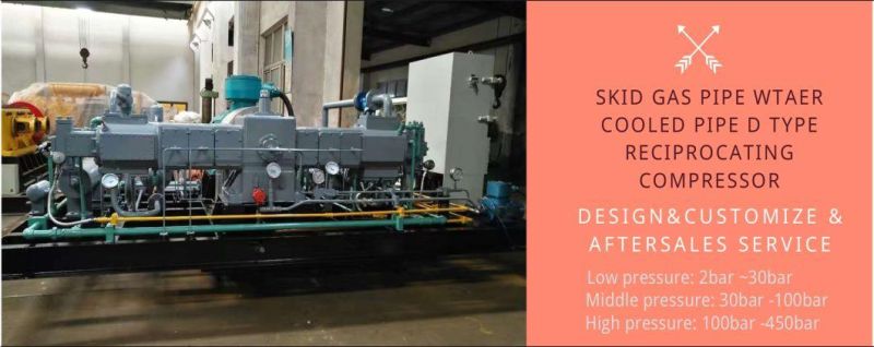 2D80W-340/2.2~27.5 Biogas Separation Plant Natural Gas Booster Compressor for Oil Field Plant
