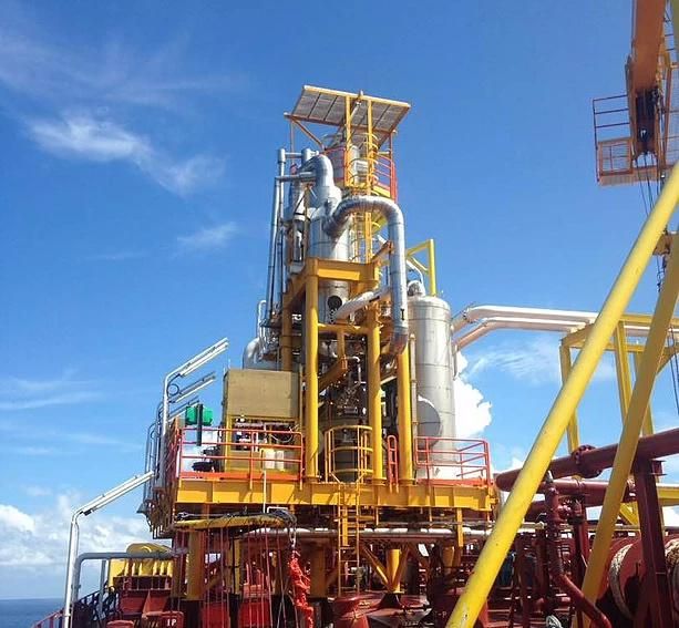 Low Pressure Petroleum and Gas Recovery System for Offshore Platform