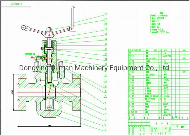 API 6A 6" Expandable Hydraulic Mud Gate Valves Flange Connection