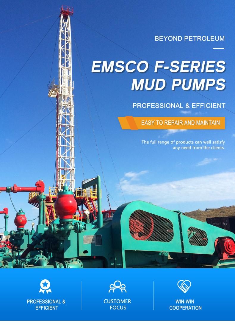 800HP High Pressure Emsco Well Drilling Piston Mud Pump