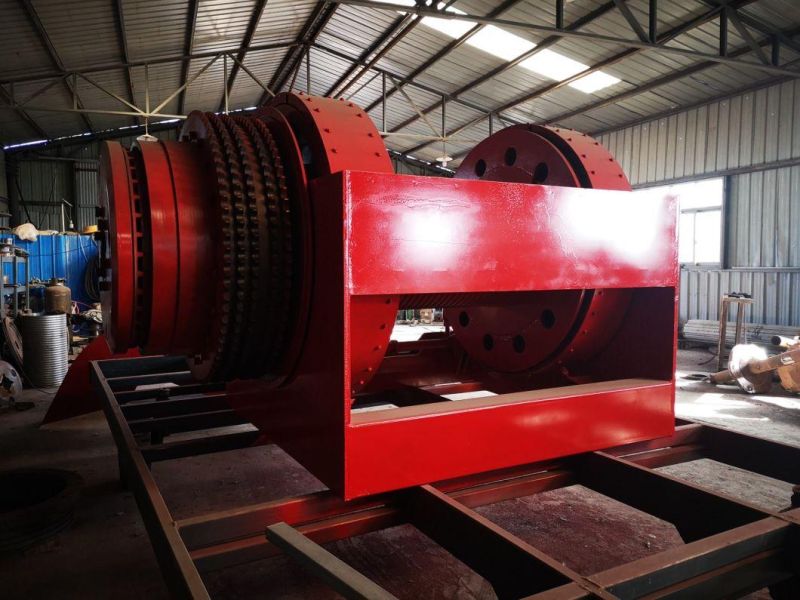 Brake Block Xj350 Drawworks Double Drum Winch Lifting Machine Pulling Hoist Wireline Coiling for 60t/90tworkover Rig Drilling Repair Well Zyt/Sj Rig