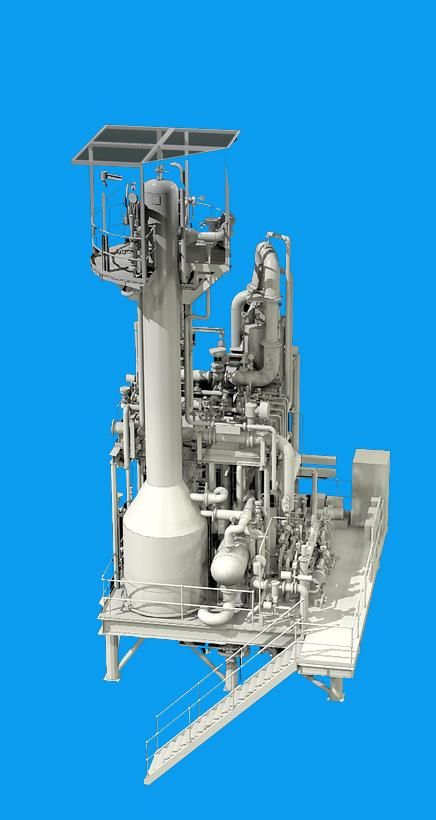 Low Pressure Petroleum and Gas Recovery System for Offshore Platform