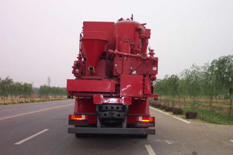 Cementing Unit Single Engine and Pump Skid Truck Mounted 70MPa 40MPa Pressure Mud Mixing Unit Zyt