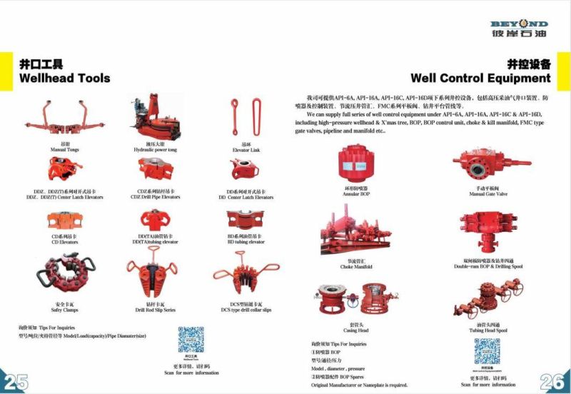 Oil and Gas Drilling Rig Bop & Wellhead Tools Equipment