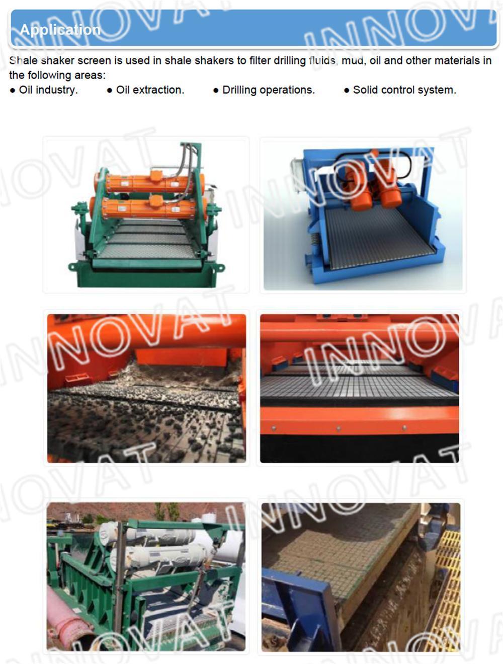 Drilling Rig Fluid Solid Control Mud Shale Shaker Screen/Composite Frame Shale Shaker Screen/Shale Shaker Wave Screen Mesh/Hook Strip or Steel Shaker Screen