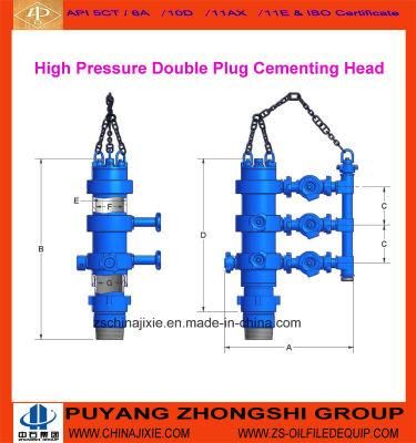 Manufacture Double Plug Rotating Cementing Head for Wells