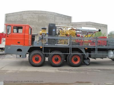 Vin Certificate! 14*8 Driven Chassis Carrier Vehicle for Workover Rig Truck Mounted Drilling Rig Xj350/Xj450/Xj550/Xj650/Xj750/Xj850