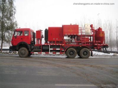 Cementing Unit Single Engine and Pump Skid Truck Mounted 70MPa 40MPa Pressure Mud Mixing Unit Zyt