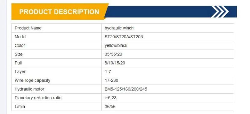 Drilling Hydraulic Logging Winch for Crane