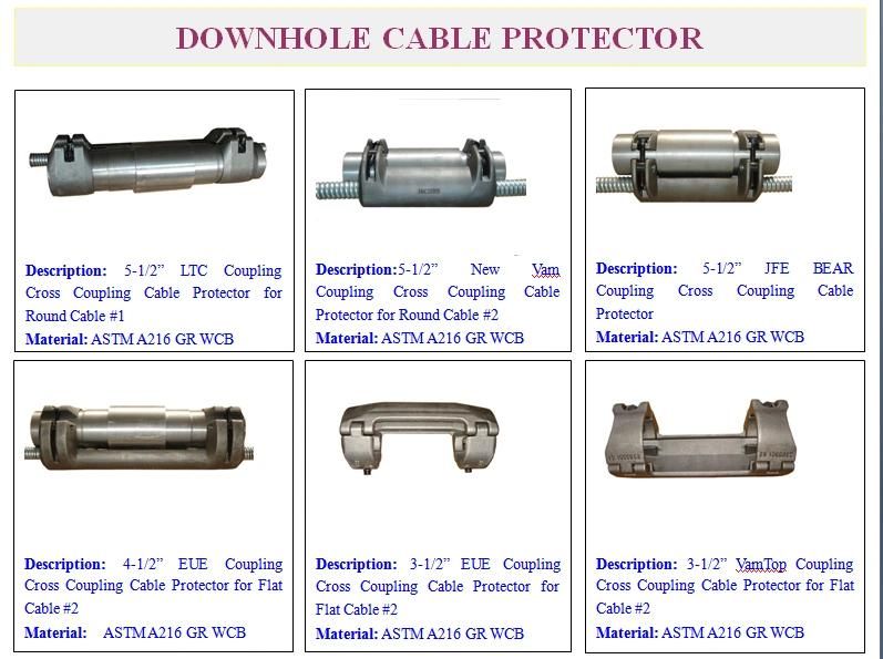 Cross Coupling Protectors, Control Line Clamps, Downhole Cable Protector