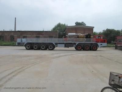 Self Made 14*8 Trailer Driven Chassis Carrier Vehicle for Xj750 Zj30 Workover Rig Truck Mounted Drilling Rig