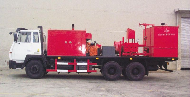 Cementing Unit 70MPa 10000psi Single Engine and Pump Skid Truck Mounted Mud Pump Unit