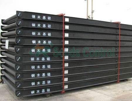 Composite Foundation Consisting of Wood, Steel or Rubber