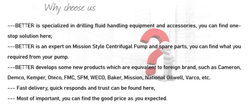 Mission Type Centrifugal Pumps & Pump Parts
