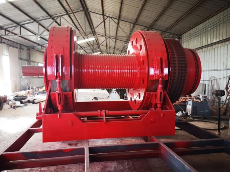 API Jc21 Drawworks Single Drum Winch Lifting Machine Pulling Hoist Wireline Coiling for Zj20 Xj650 Truck Mounted Drilling Repair Well Zyt/Sj Rig