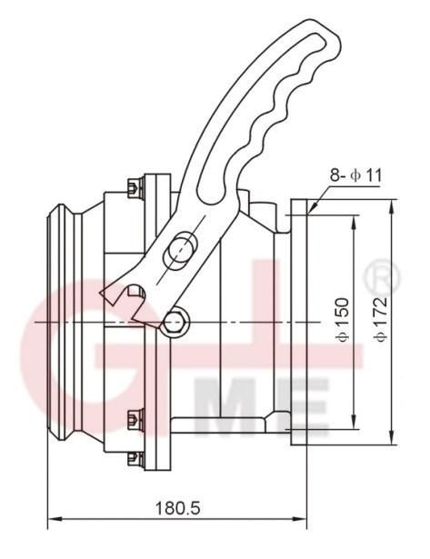 Adr 4" Aluminum Fuel Tank API Adaptor Valve