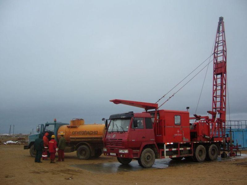with Mast Swabbing Skid 3000m Fishing Oil Unit Oil Extraction Unit Wellhead Device Suction Oil Zyt Petroleum Equipment