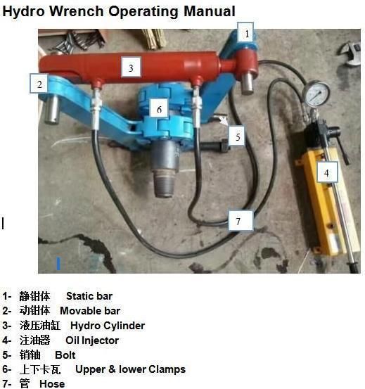 50-117mm HDD Drilling Rods Hydraulic Tong