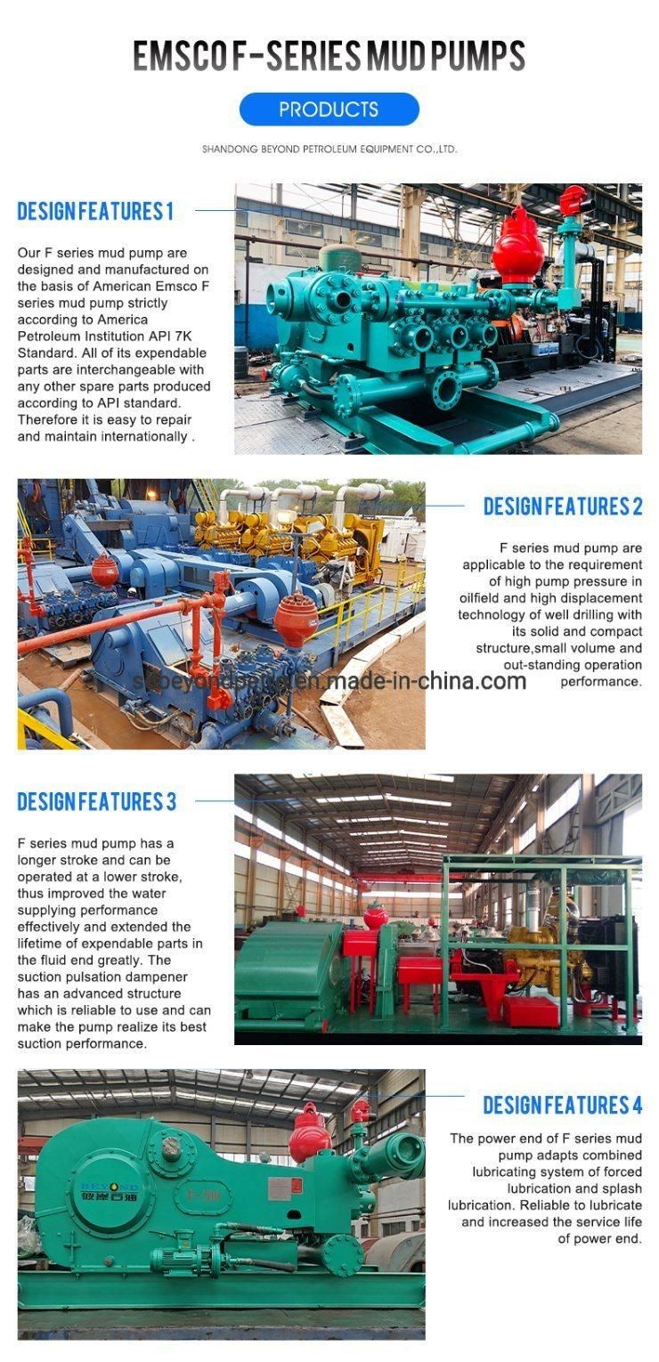 2022 China Factory Mud Pump Drilling Rig for Sale Hydraulic Drilling Industry Mud Pump Supply