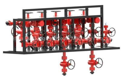 Manifold Line with Gate Valves, Hammer Unions, Steel Pipes Customize as Per Customers&prime; Demand Standard System Products