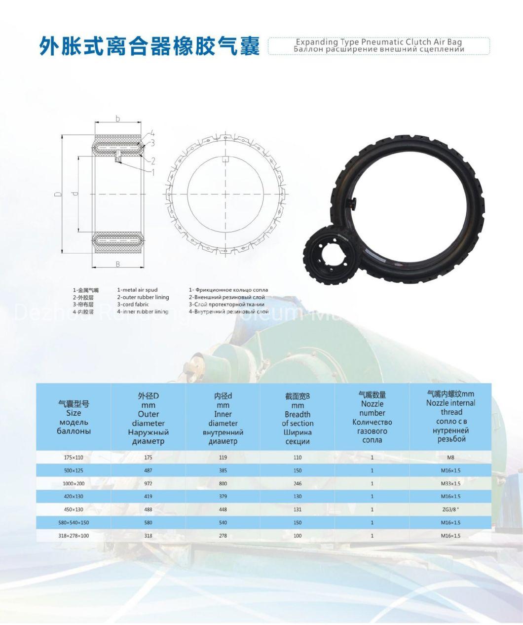 Common Interchangeable Pneumatic Clutch/ Ventilated Pneumatic Clutch/ CB Clutch and Clutch Rubber Air Tube