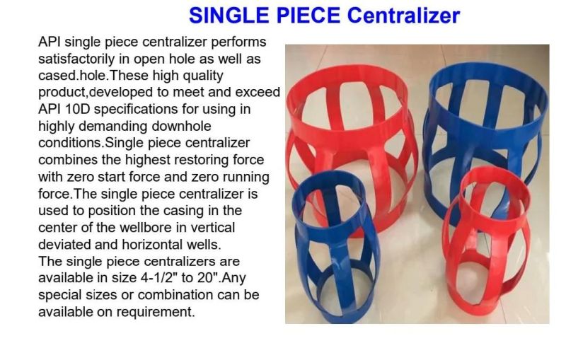 Composite Casing Pipe Centralizer 1/5PVC Centralizer for Casing Pipe