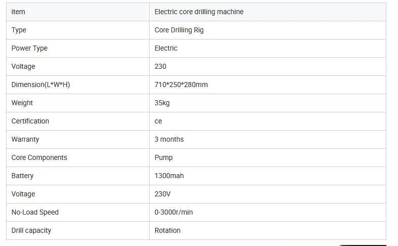 Portable Core Concrete Drilling Machine