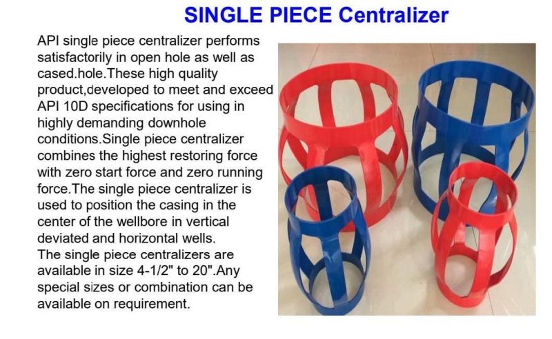 Oilfield Casing Roller Aluminum Rigid Centralizer