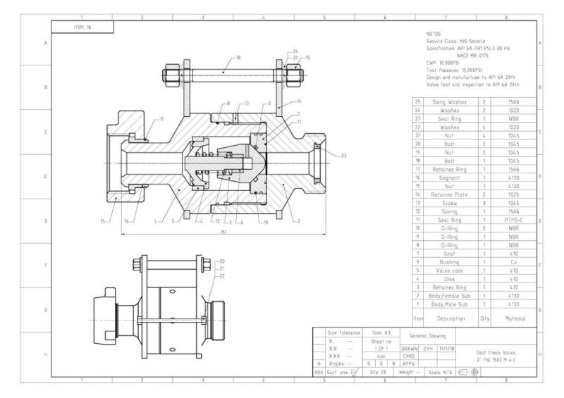 Wellhead Valves of API 6A Chock Valve and Adjustable Throttle Valve