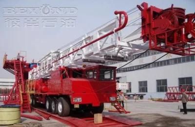 Hot Sale Depth 5800m Xj550 Drilling Rig for Workover Truck Mounted