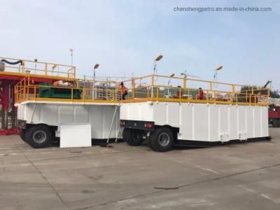Trailer Mud Tank Mud Circulating System Mud Treatment Solider Control System for Oil Field