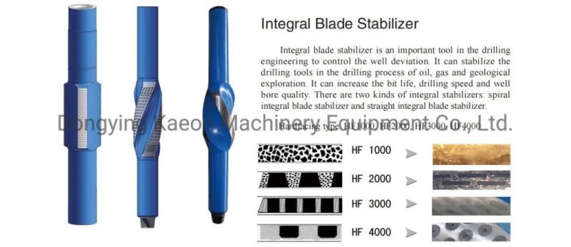API 7-1 Oil Well Drilling Down Hole Drill Pipe Stem String Integral Blade Stabilizer