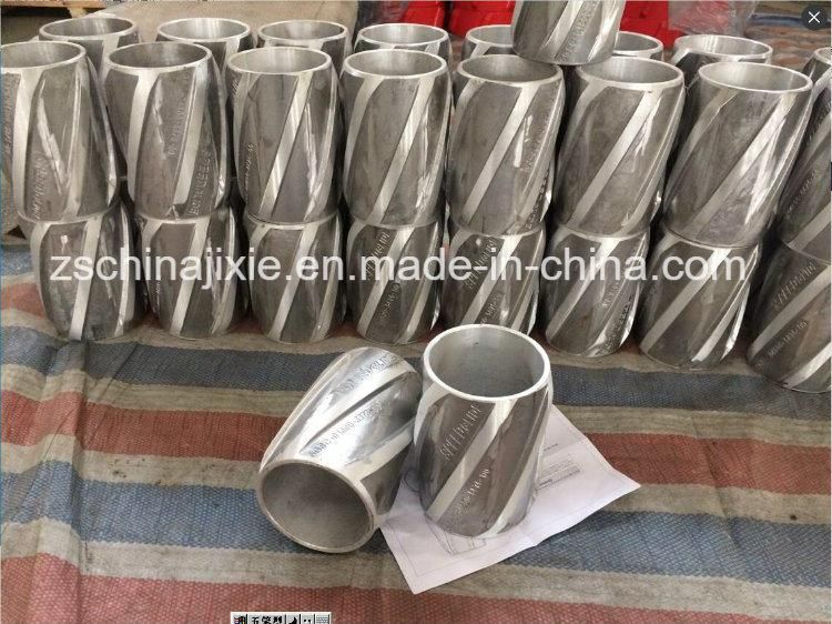 Oilfiedl Zinc Alloy Spiral Vane Solid Body Rigid Centralizer