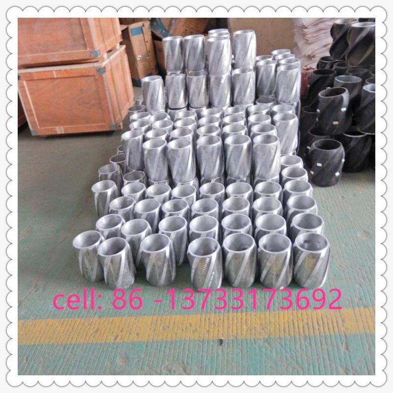 Oilfiedl Zinc Alloy Spiral Vane Solid Body Rigid Centralizer