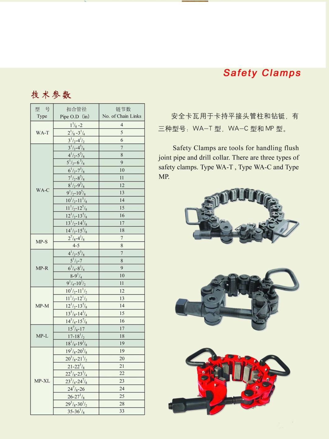 API Oil Rig Drilling Rig Equipment Safety Clamps