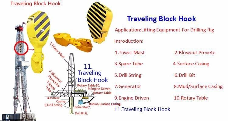 Drilling Rig 8c Spec Traveling Block and Hook