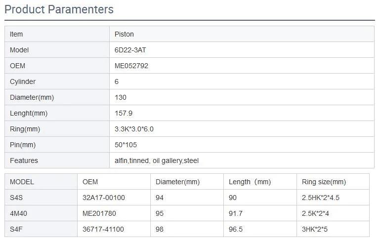 Diesel Engine Parts Piston Assembly
