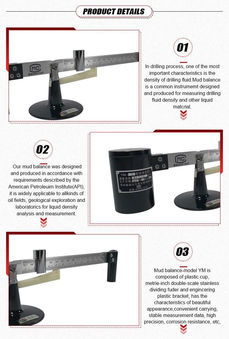 Model YM-7 Plastic liquid cup mud balance