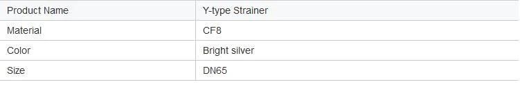 Screwed End Gate Y-Strainer Y Type Bucket Valve Strainer