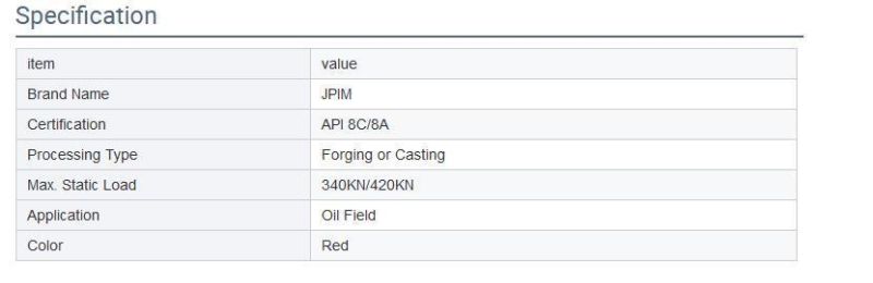 API 8c/8A Oilfield Drilling Rig Deadline Anchor Jzg34h Jzg34A Jzg42b