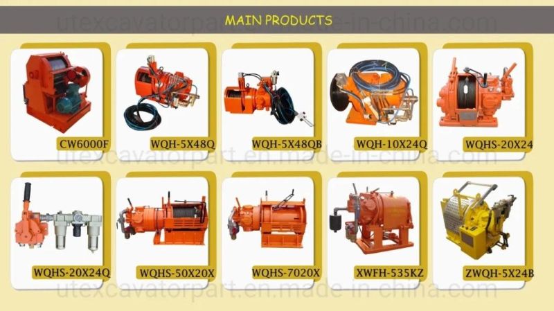 Wqhs Series Different Types Winches with Piston Air Motor Powered Winches
