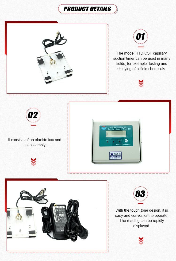 Capillary suction timer Electrochemical analysis instrument Drilling fluids testing--Model HTD-CST