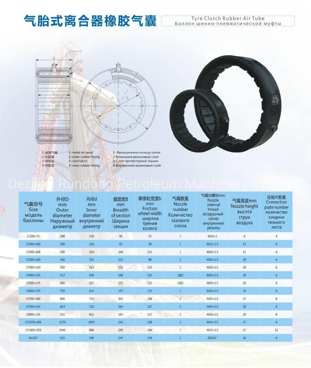 Clutch Rubber Air Tube Used on Common Interchangeable Pneumatic Clutch/ Ventilated Pneumatic Clutch/ CB Clutch
