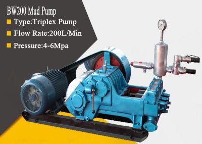 Bw200 High Pressure Triplex Mud Pump for Sucking Mud and Sand.